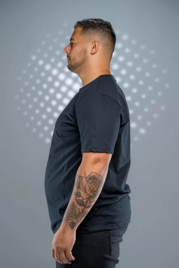Camiseta Plus Size Preta-(165g/m²) - Imagem 8