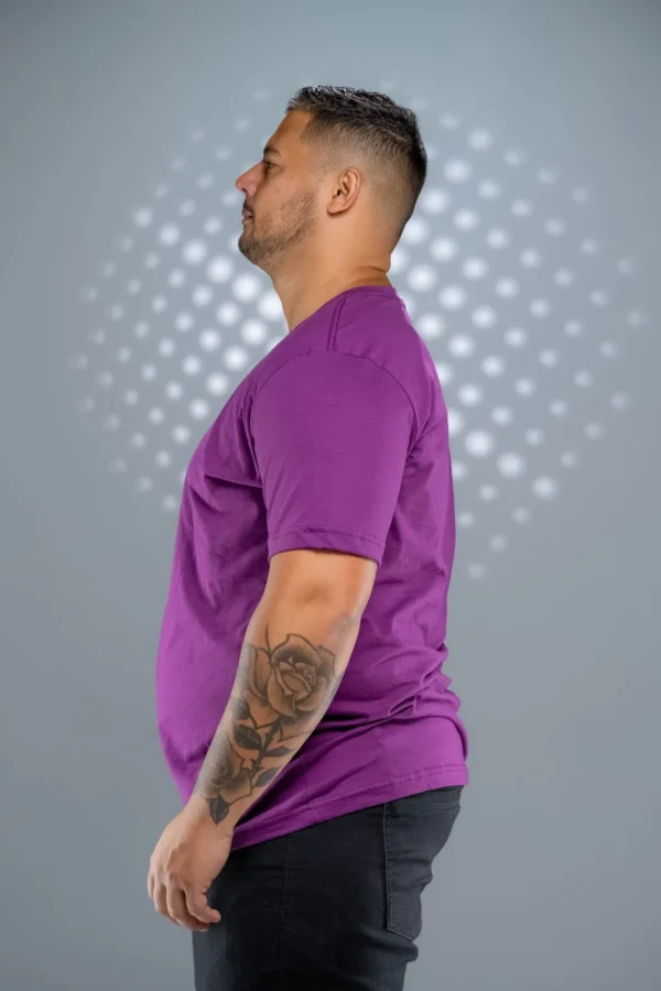 Camiseta Plus Size Roxa-(165g/m²) - Imagem 8