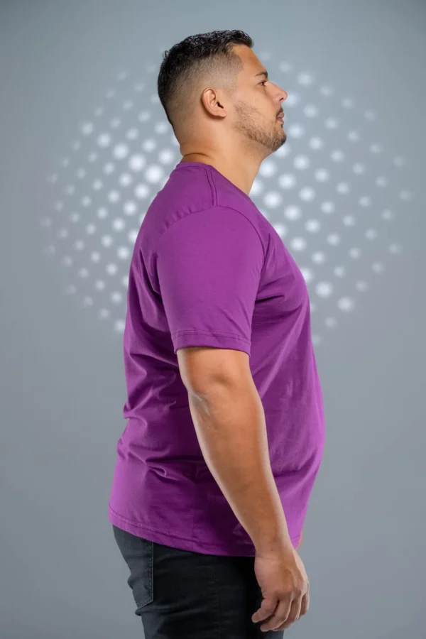 Camiseta Plus Size Roxa-(165g/m²) - Imagem 6