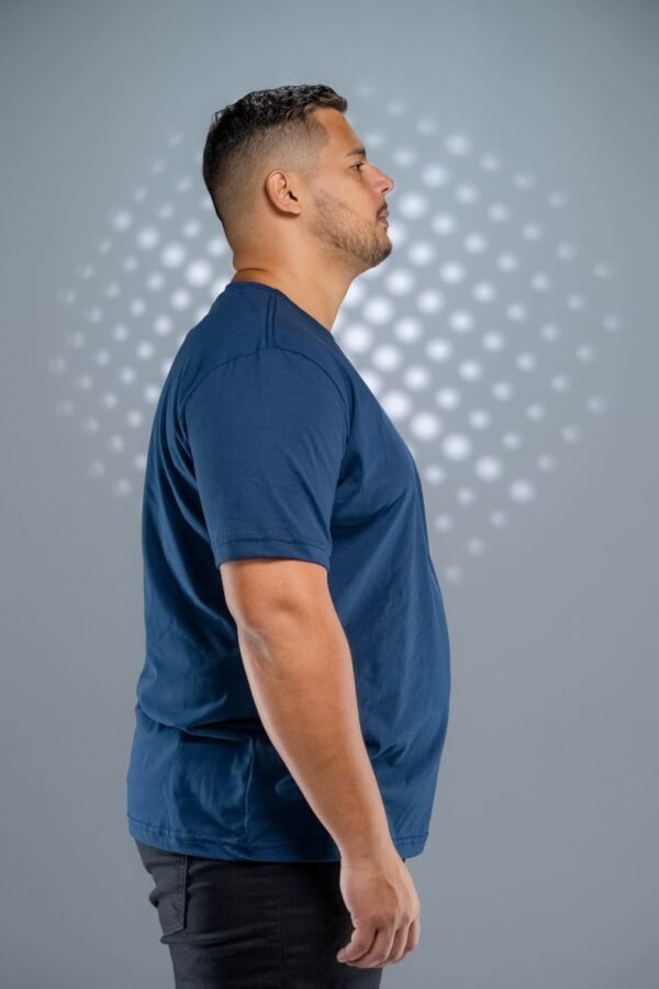 Camiseta Plus Size Azul Marinho-( 165g/m²) - Imagem 7