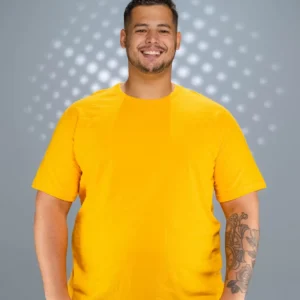 Camiseta Plus Size Amarelo Ouro-(165g/m²)