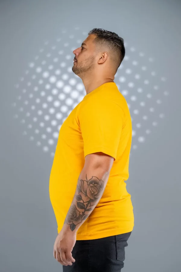 Camiseta Plus Size Amarelo Ouro-(165g/m²) - Imagem 8