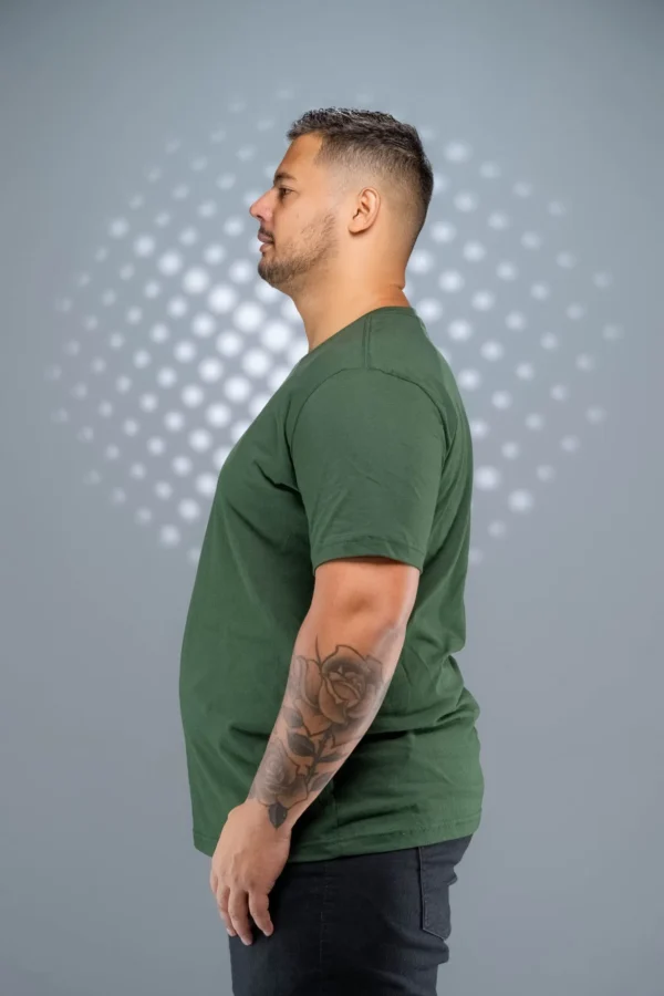Camiseta Plus Size Verde Musgo-(165g/m²) - Imagem 8