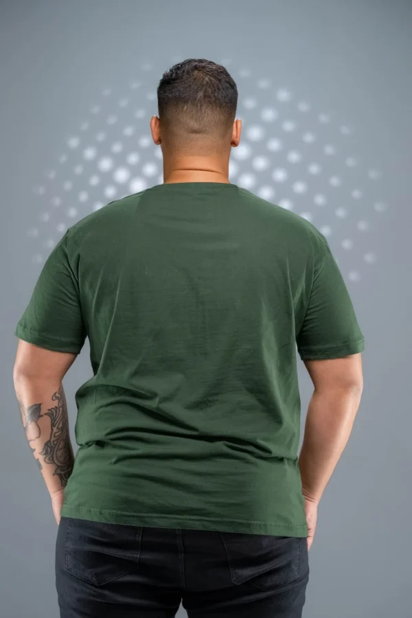 Camiseta Plus Size Verde Musgo-(165g/m²) - Imagem 7