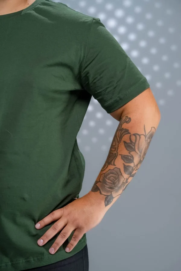 Camiseta Plus Size Verde Musgo-(165g/m²) - Imagem 4