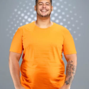 Camiseta Plus Size Laranja-(165g/m²)