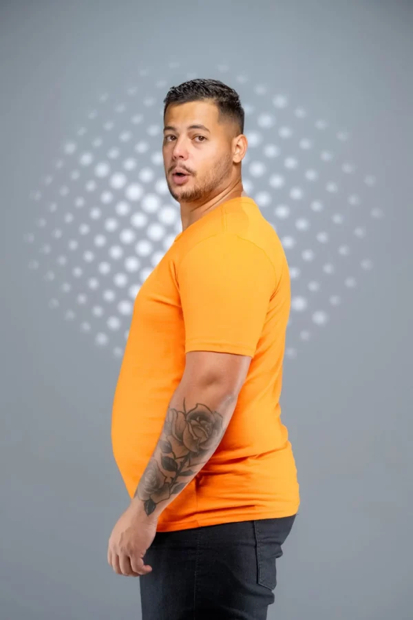 Camiseta Plus Size Laranja-(165g/m²) - Imagem 9