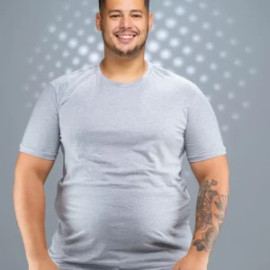 Camiseta Plus Size Cinza 165g/m²