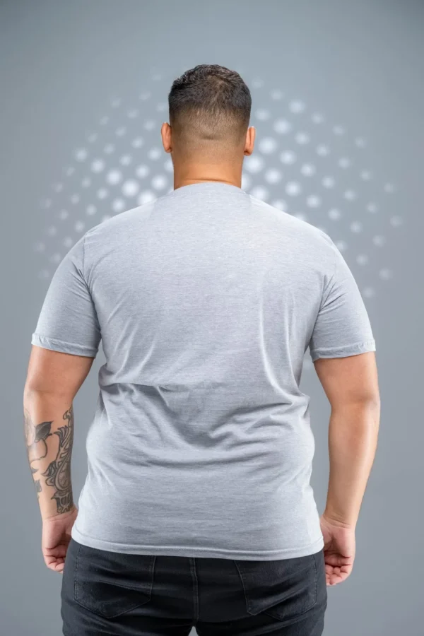 Camiseta Plus Size Cinza 165g/m² - Imagem 7