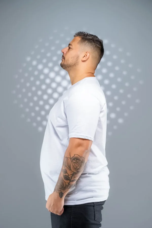 Camiseta Plus Size Branca-(165g/m²) - Imagem 8