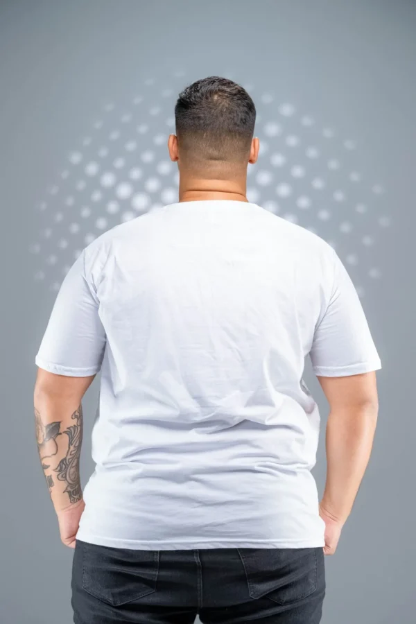 Camiseta Plus Size Branca-(165g/m²) - Imagem 7