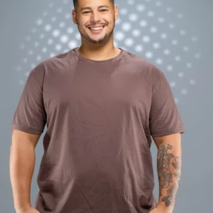 Camiseta Plus Size Marrom-(165g/m²)