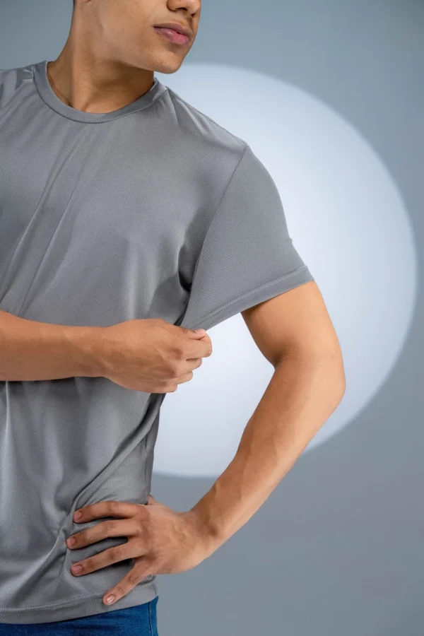 Camiseta Dry Fit Cinza Chumbo - Imagem 3