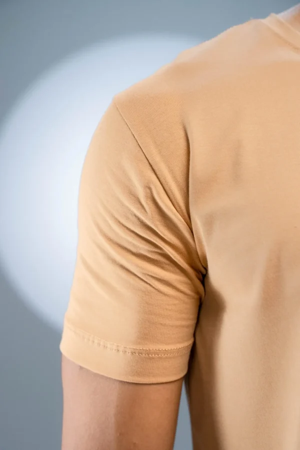 Camiseta Algodão Egípcio Bege - Imagem 3