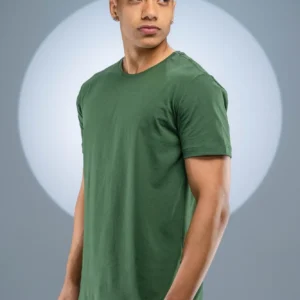 Camiseta Algodão Egípcio Verde Musgo