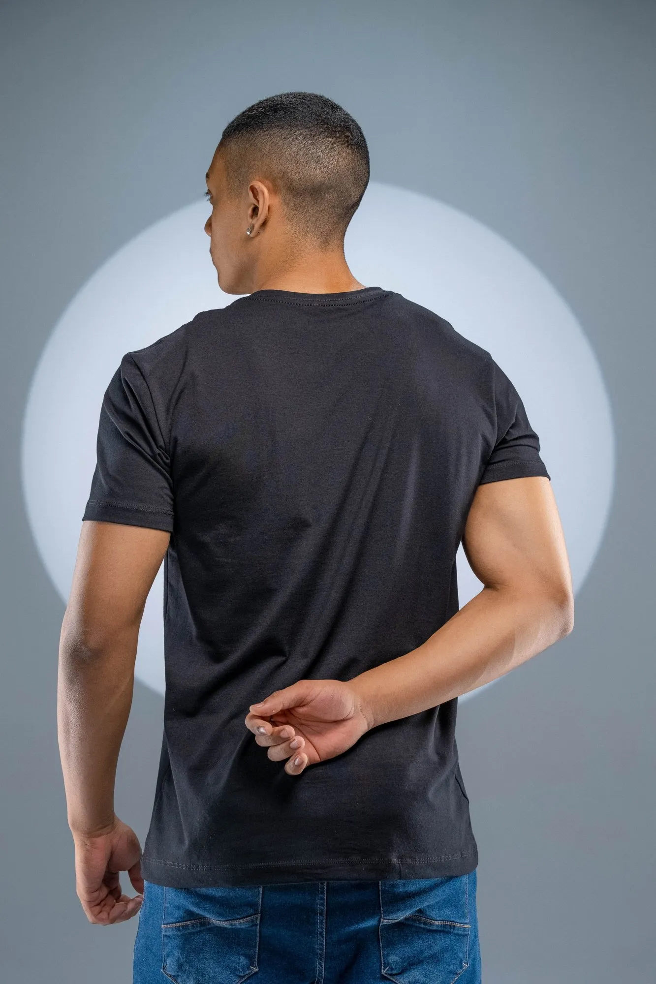 Camiseta Algodão Egípcio Preta - Imagem 7