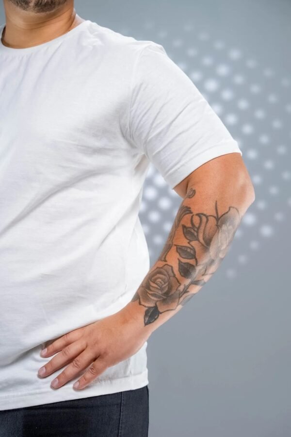 Camiseta Plus Size Off White - 165g/m² - Imagem 3