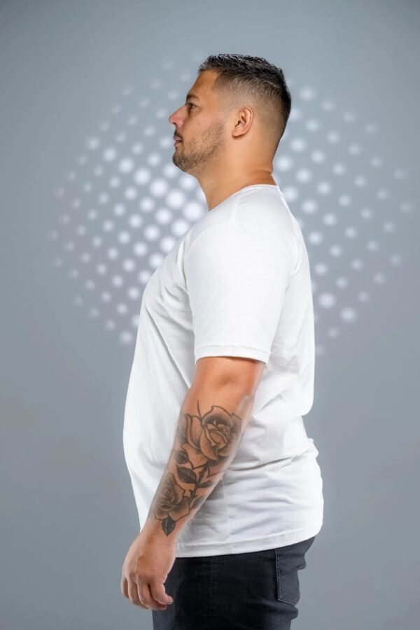Camiseta Plus Size Off White - 165g/m² - Imagem 6