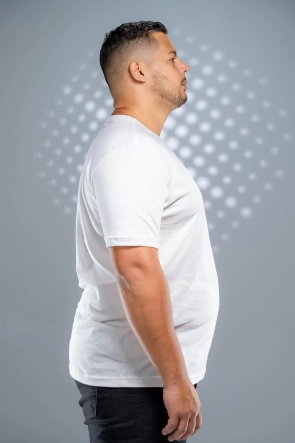Camiseta Plus Size Off White - 165g/m² - Imagem 5