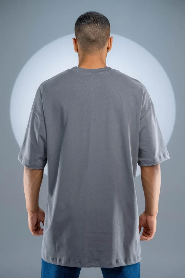 Camiseta Oversized Cinza Chumbo - (240g/m²) - Imagem 5