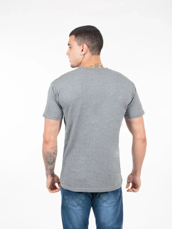 Camiseta Algodão Cardado Cinza Mescla - Imagem 2