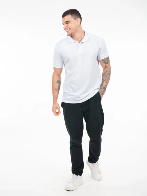 Camisa Gola Polo Piquet Branca