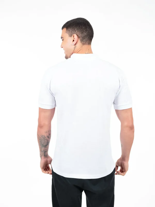 Camisa Gola Polo Piquet Branca - Imagem 2