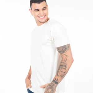 Camiseta 100% Algodão Cardado Off White