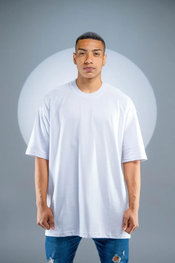 Camiseta Oversized Branca - (240g/m²) - Imagem 6