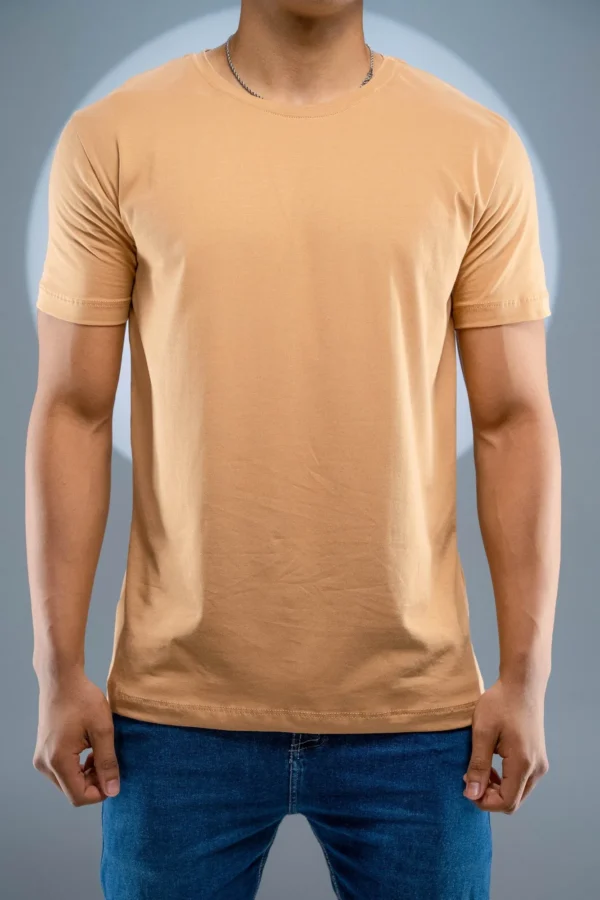 Camiseta Algodão Egípcio Bege - Imagem 5
