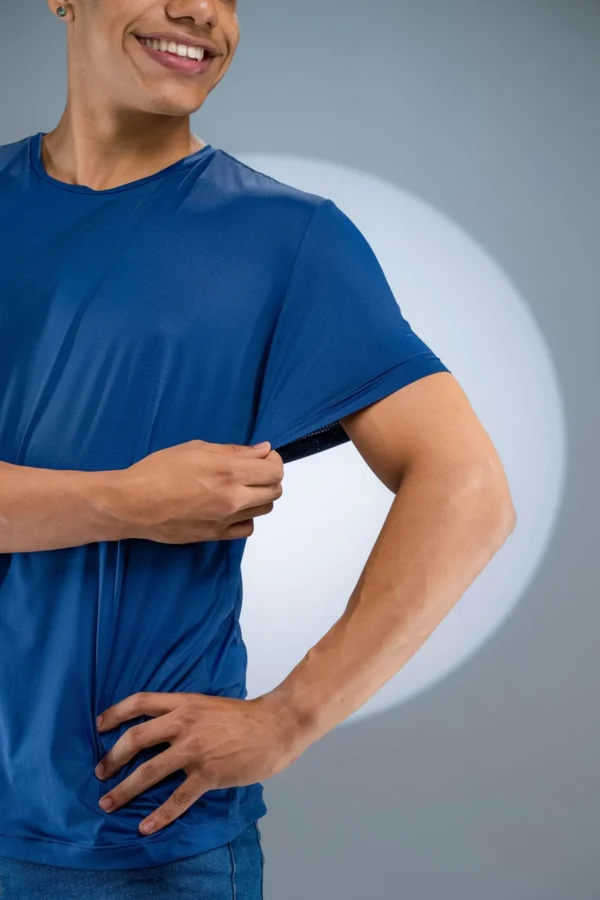 Camiseta Dry Fit Azul Marinho - Imagem 3