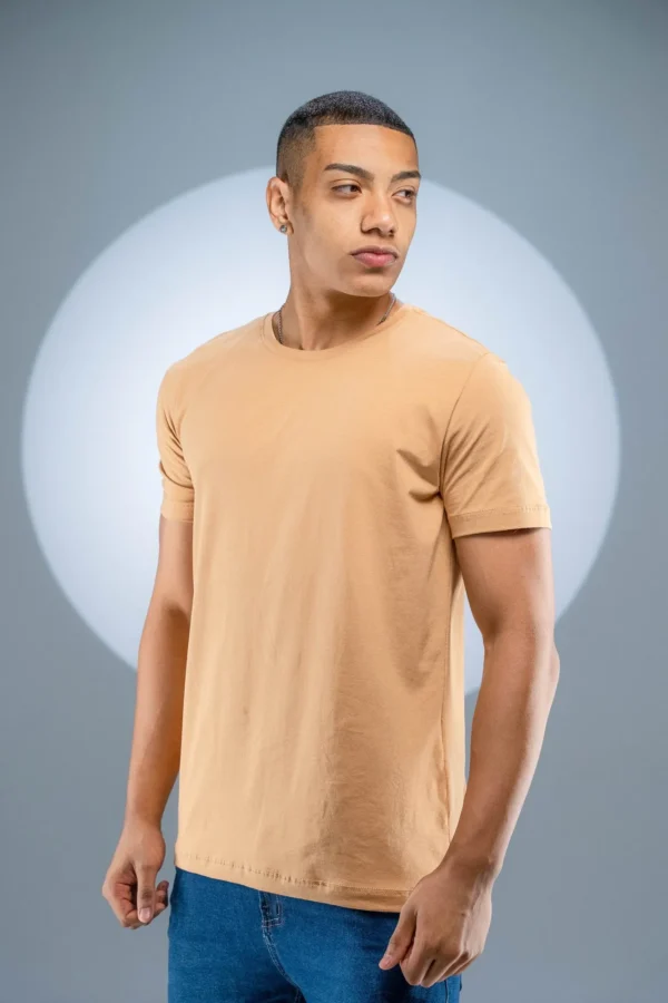 Camiseta Algodão Egípcio Bege