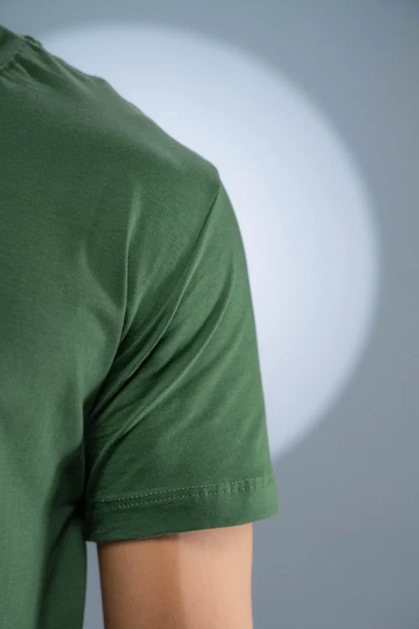 Camiseta Algodão Egípcio Verde Musgo - Imagem 2
