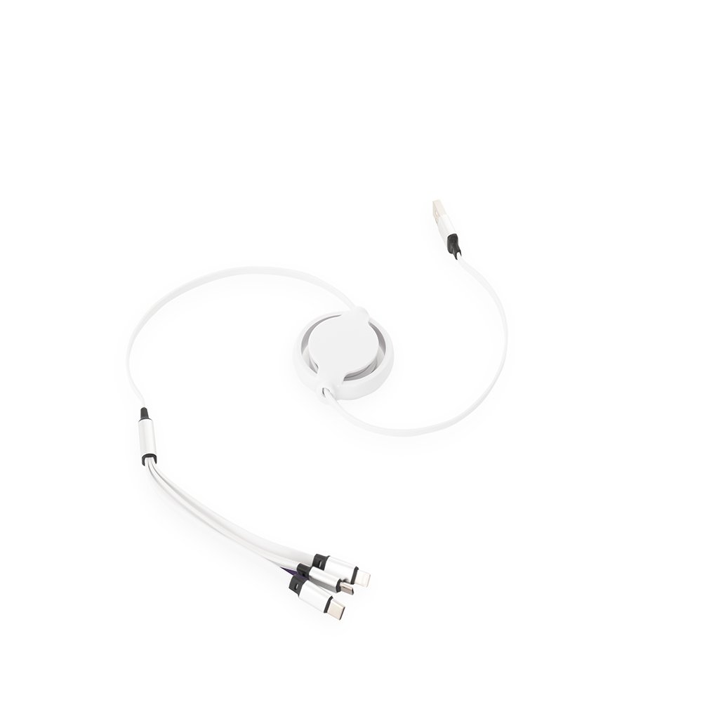 Cabo USB Retrátil 3 em 1