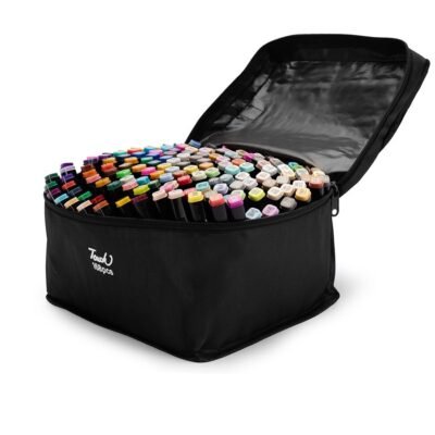 Kit Canetas Marcadoras Pontas Duplas com 168 Cores