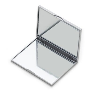 Espelho de Bolso Duplo Quadrado Plastico