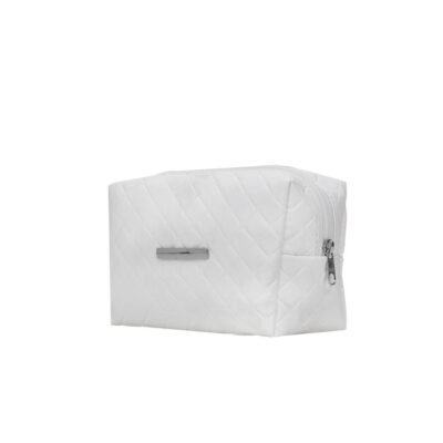 Necessaire Puff Matelassê C/ Detalhe Prata