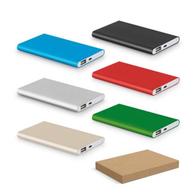 COULOMB 4’0. Bateria portátil slim em alumínio 100% reciclado (4’000 mAh)