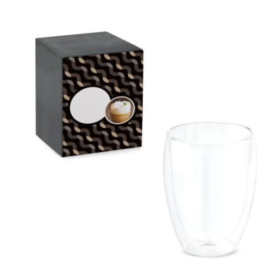 MACHIATO CUP. Copo em vidro borossilicato com parede dupla, isolada a ar (350 mL)