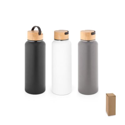 ARMSTRONG. Garrafa térmica em aço inox 90% reciclado de parede dupla isolada a vácuo, com revestimento em pó (1200 mL)