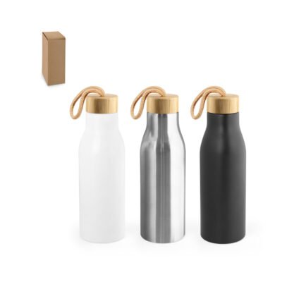 TOOMEY. Squeeze em aço inox 90% reciclado, de parede simples com acabamento em mate (570 mL)