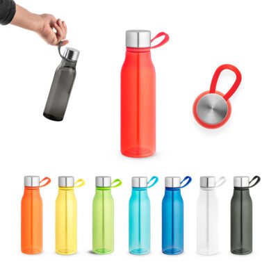 SENNA. Squeeze em PET 100% reciclado com alça de silicone (590 mL)