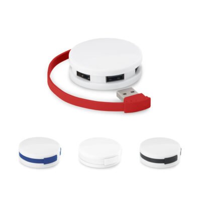 GARDNER. Hub USB 2'0 em ABS com 4 portas