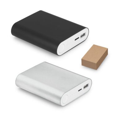 EMLYN. Bateria portátil em alumínio e bateria de lítio (8’000 mAh)