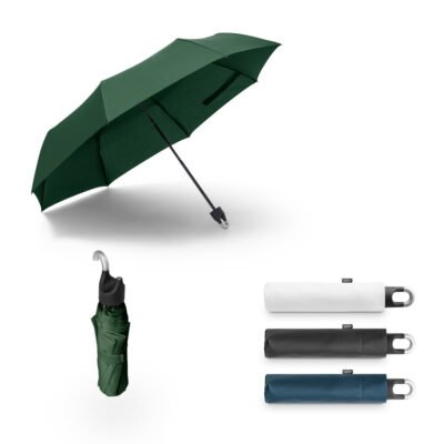 ARON. Guarda-chuva, dobrável, de 21'' em poliéster 100% reciclado pongee 190T