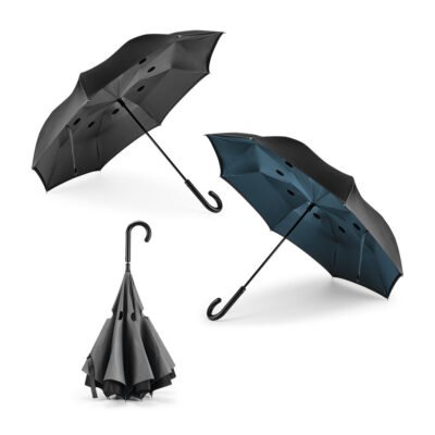 ANGELA. Guarda-chuva, reversível, em poliéster pongee 190T