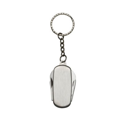 Chaveiro Canivete 4 Funções de metal liso personalizado com logo