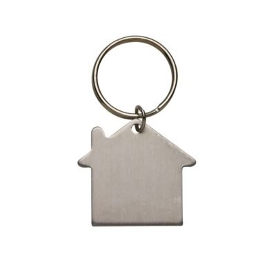 Chaveiro Plaquinha Formato Casa personalizado com logo