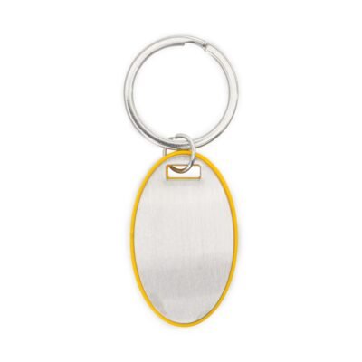 Chaveiro Oval Plastico e Metal personalizado com logo