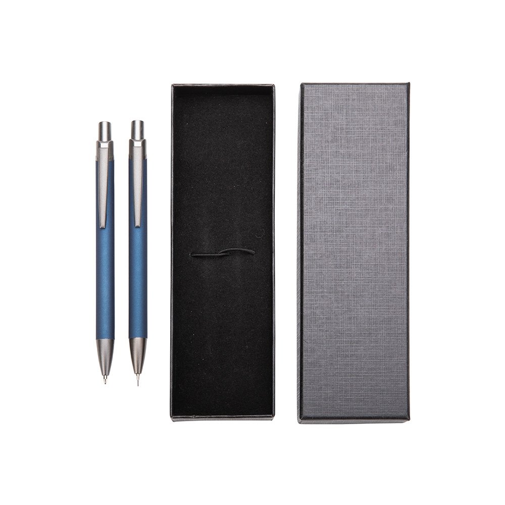 Conjunto Caneta e Lapiseira Metal formado por dois itens personalizada com logo - imagem 6